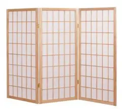 【送料無料】障子風スクリーン3連 【間仕切り】 ナチュラル(NA)