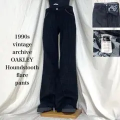 90s vintage archive OAKLEY 千鳥格子 フレア パンツ