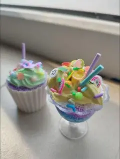 ミニチュアアイスクリームカップ2個セット