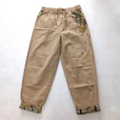 グラニフ　ドライフラワーコラージュ　パンツ 　ベージュ　ユニセックスＭ