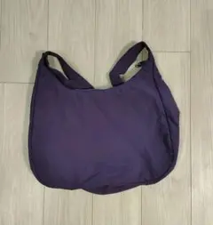 パープル ナイロンショルダーバッグ