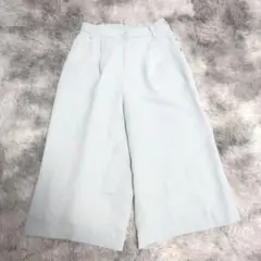 美品✨【CLEAR IMPRESSION】青緑 ワイドレッグガウチョパンツ S