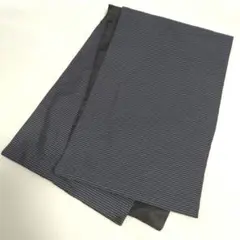 【日本製】絹 シルク 横縞 ボーダー柄 ストール 紺 ネイビー