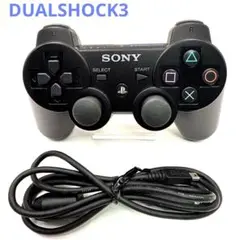 純正 SONY DUALSHOCK3 コントローラー ブラックUSBケーブル付き