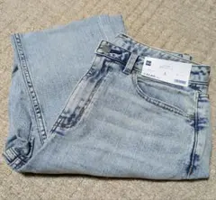 ☆新品未使用☆GU カットオフ　ストレートジーンズ　Lサイズ