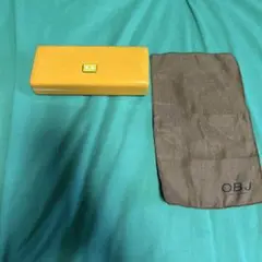 OBJ オブジェ メガネケース オレンジメガネクロス