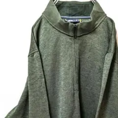 アンダーアーマー ロゴ ハーフジップブルゾン カーキ XL 古着