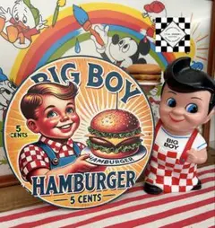 ブリキ看板　ビッグボーイ⑪ BIGBOY アルミ看板　アメリカン雑貨　ガレージ
