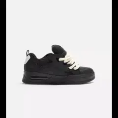 ZARA スケートロープスニーカー　40（25.8cm）ブラック