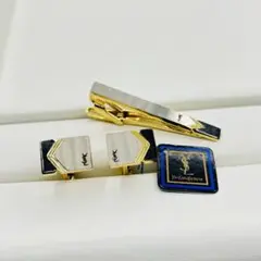 ✨美品✨YSL ネクタイピンとカフスのセット　イブサンローラン