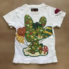 GRAND GROUND 花柄うさぎTシャツ 5 110cm