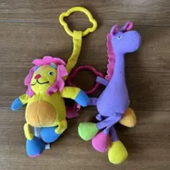 ベビー　おもちゃ　カラフルなライオンと馬のぬいぐるみ