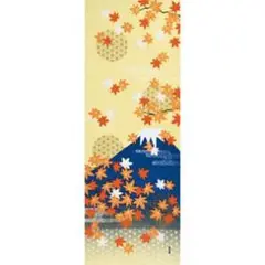 2025年秋新柄 濱文様 絵手ぬぐい 紅葉もみじと富士山 秋 手拭い てぬぐい