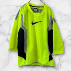 Nike 蛍光イエロー 7分袖ピステ メンズ　S ゆったり