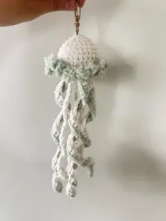 あみぐるみ クラゲ ホワイト ミントグリーン