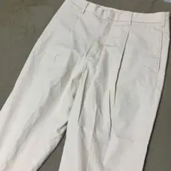 【美品】UNIQLO ➕Ｊワンタックテイパードパンツ　ナチュラル　W76