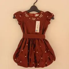 94センチ こども用ドレス 深紅 お洒落着 お姫様