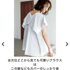 troisiemeCHACOビッグカラーブラウス／ストライプ