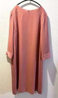 【美品】おでかけワンピース　スモーキーピンク