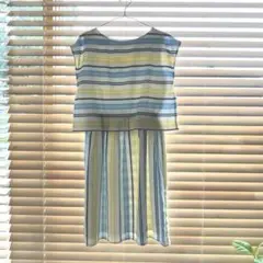 BEAMS HEART フレンチ袖ワンピース