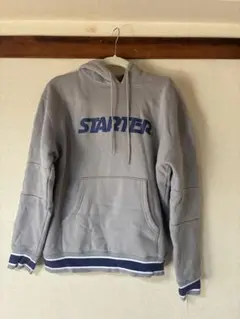 STARTER グレー パーカー フード付き