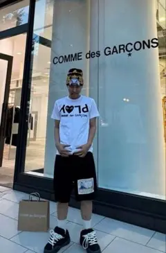 PLAY COMME des GARÇONS Tシャツ L ホワイト 逆ロゴ