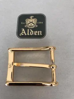Alden MB 0111 ブラックカーフベルト 32/80 Alden Wide Belt with Brass or Nickel Buckle (Color 8 Shell