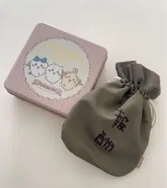 ちいかわパーク ダイカットクッキー缶 空箱 報酬袋クッキー 巾着 はちわれ