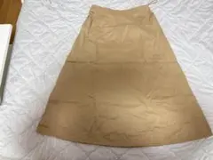 ユニクロ　チノロングスカート　ベージュ
