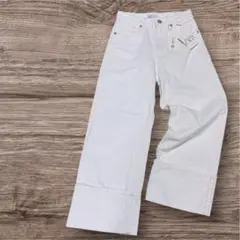 ZARA ザラ ワイドパンツ ホワイト デニム フレア