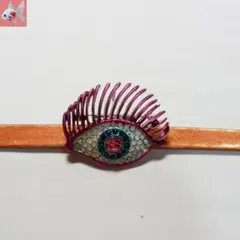 ◆目の帯留め飾り① ピンク