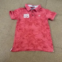 SACOOR kids 赤い花柄ポロシャツ
