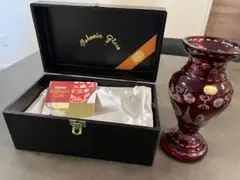 エーゲルマン　金閣寺　赤色ガラス花瓶 ボヘミア エーゲルマン 金閣寺 赤色ガラス花瓶 - メルカリ
