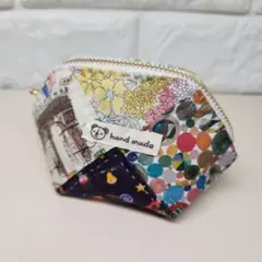 リバティパッチワーク♡スクエアポーチ♡ハンドメイド