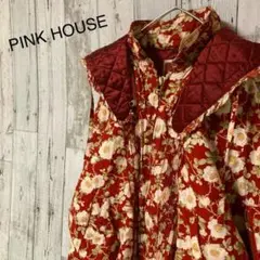 PINK HOUSE ピンクハウス ブルゾン 花柄 中綿 総柄 キルティング