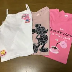 ユニクロ　ミッキーマウス アンジェリーナ、ミニＫTシャツ　まとめ3枚