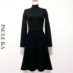 PAULE KA ポールカ ハイネックロングニットワンピース