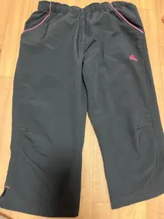 adidas トレーニングパンツ グレー ピンク