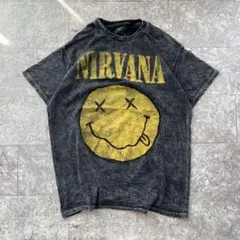 NIRVANA ニルヴァーナ バンドTシャツ ミュージックTシャツ 黒 スマイル
