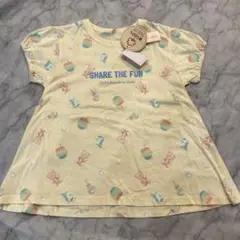 【新品未使用】綿100% ガールズ Tシャツ 130cm イエロー