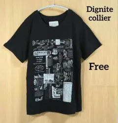 Dignite collier✨ディニテコリエ✨ブラックTシャツ　Free