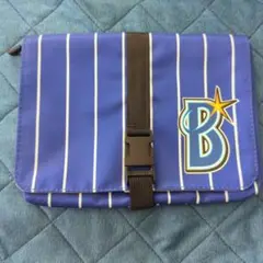 BAYSTARS　 ストライプ 小物入れ Bマーク