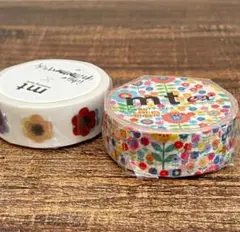 mt 花柄マスキングテープ 2個セット