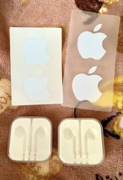 Apple純正イヤフォンケースのみ2個 おまけシール付き アップル iPhone