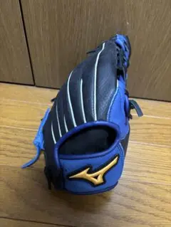 ミズノ 軟式グローブ 黒/青　名前入ってます