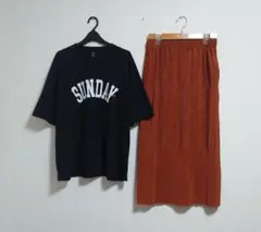 まとめ売り*コーデ売り*黒Tシャツ*カジュアル*スカート*Mサイズ*ママコーデ