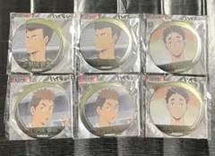 ハイキュー!! 名場面缶バッジ 6点 鷲尾辰生 小見春樹 猿杙大和