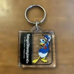 東京ディズニーランド ドナルドダック キーホルダー　レトロ
