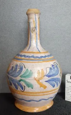 e2332 マジョリカ陶器 徳利 木箱入り マジョリカ古窯 小壷 e2332 マジョリカ陶器 徳利 木箱入り マジョリカ古窯 小壷