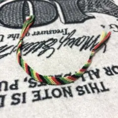 レゲエ風 ミサンガ ブレスレット 黒 赤 黄 緑 ハンドメイド